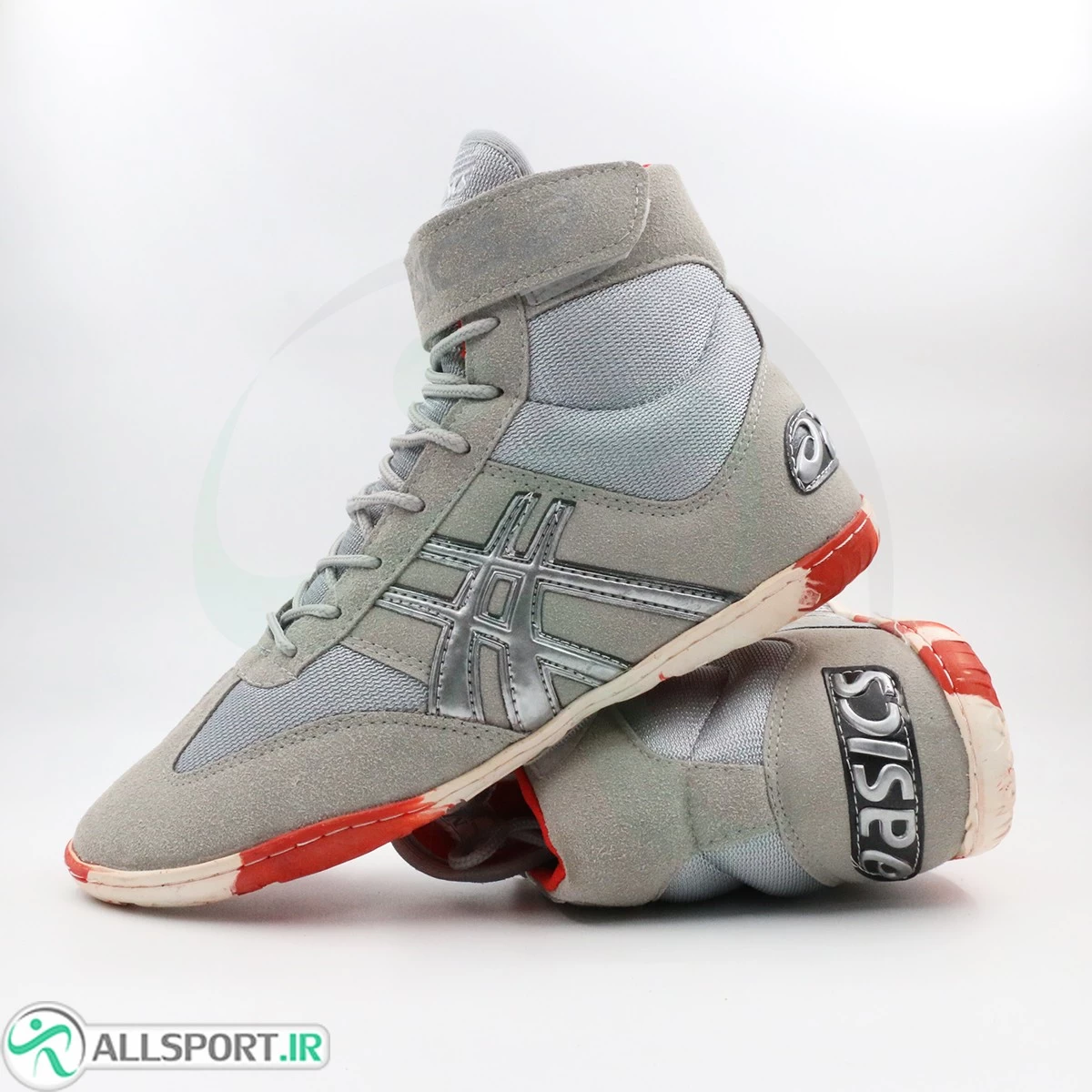 کفش کشتی اسیکس طوسی قرمز Asics