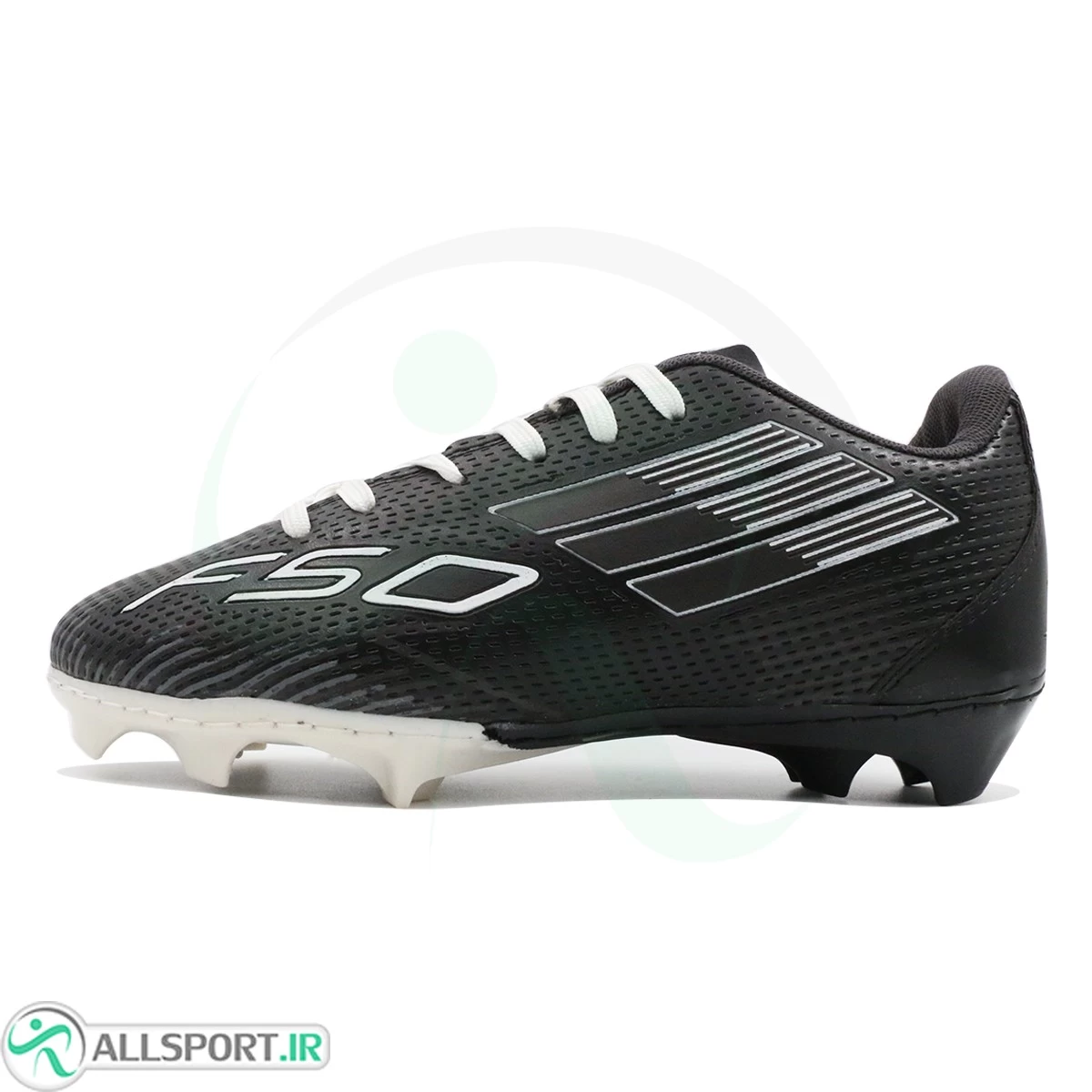 کفش فوتبال آدیداس مشکی سفید Adidas F50 Black White