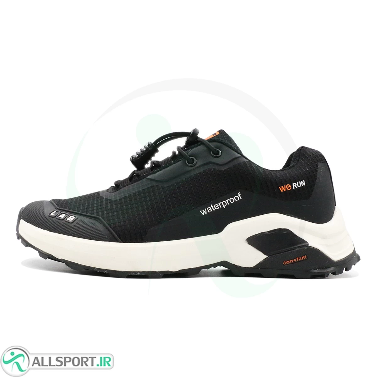کتانی مشکی نارنجی سفید Runner We Run Waterproof