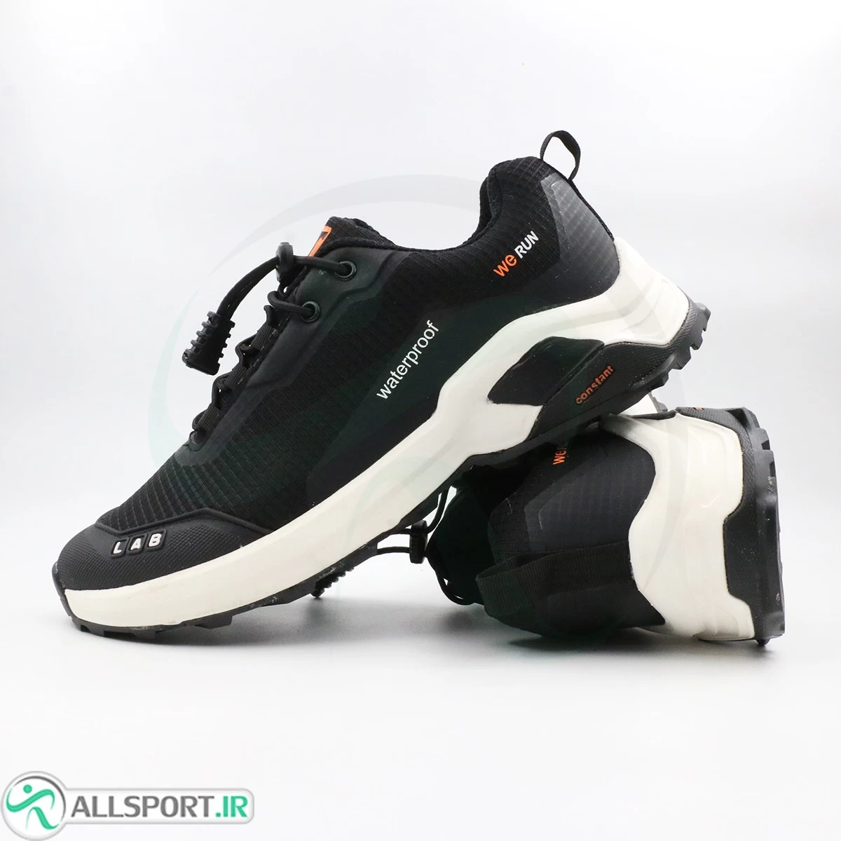 کتانی مشکی نارنجی سفید Runner We Run Waterproof