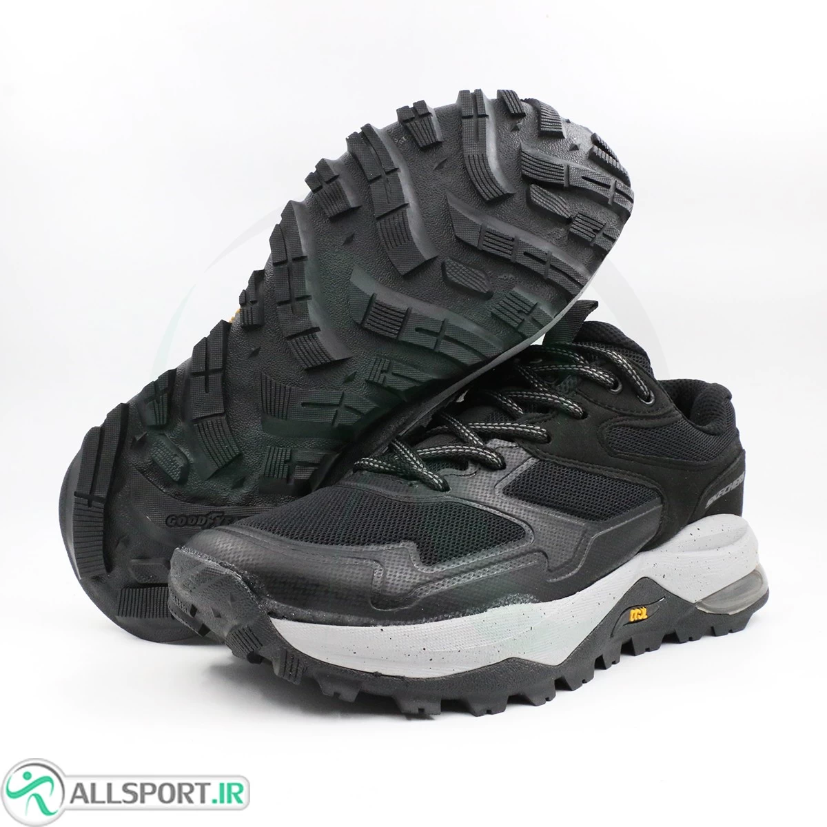 کتانی اسکیچرز مشکی طوسی Skechers Cool