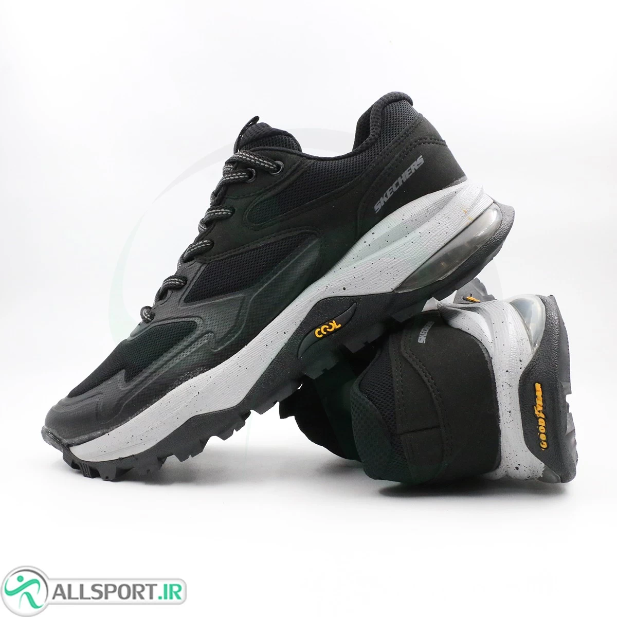کتانی اسکیچرز مشکی طوسی Skechers Cool
