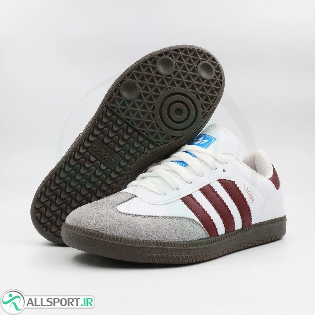 کتانی آدیداس سامبا سفید زرشکی Adidas Samba