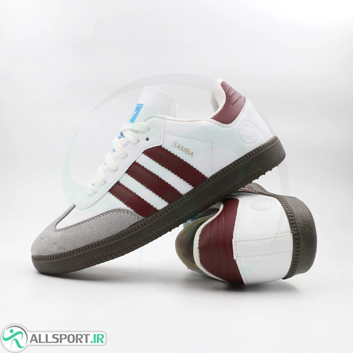 کتانی آدیداس سامبا سفید زرشکی Adidas Samba