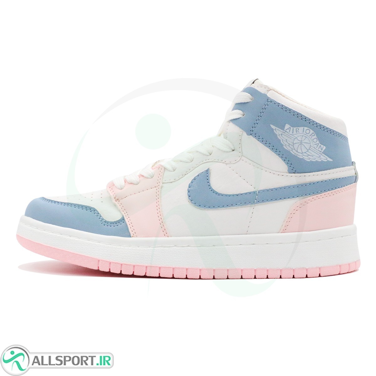 کتانی نایک ایر جردن سفید آبی صورتی Nike Air Jordan White