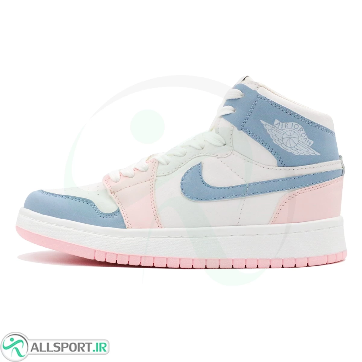 کتانی نایک ایر جردن سفید آبی صورتی Nike Air Jordan White