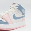 کتانی نایک ایر جردن سفید آبی صورتی Nike Air Jordan White