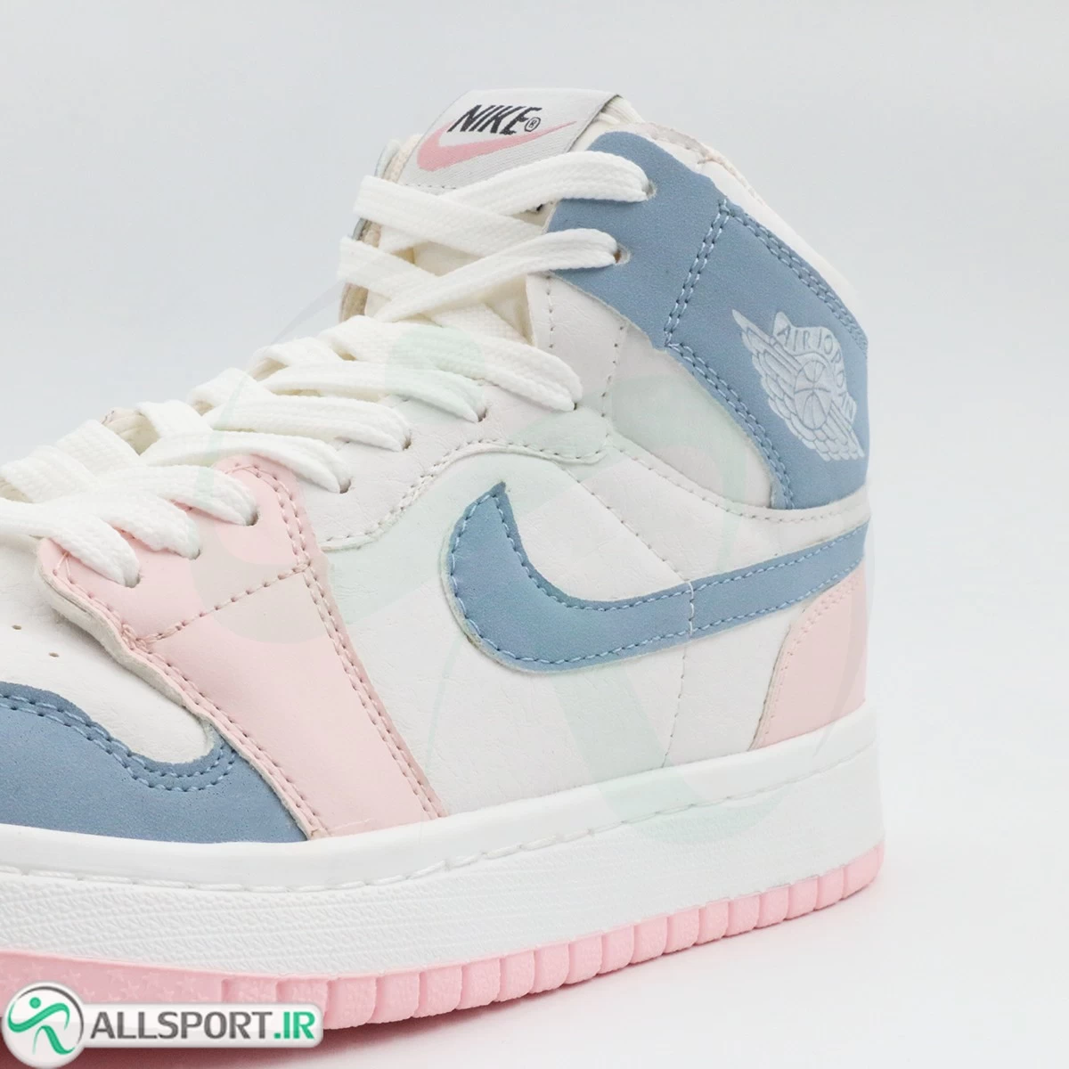 کتانی نایک ایر جردن سفید آبی صورتی Nike Air Jordan White