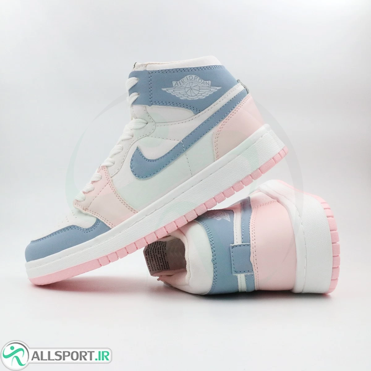 کتانی نایک ایر جردن سفید آبی صورتی Nike Air Jordan White