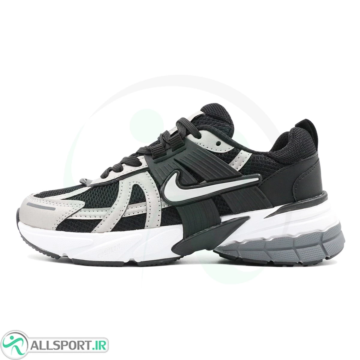 کتانی نایک نقره ای مشکی مات Nike V2k