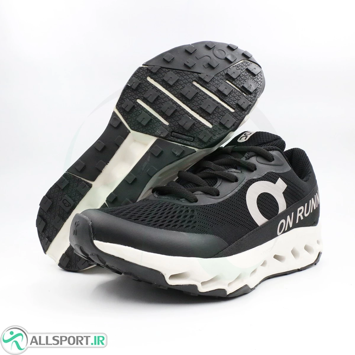 کتانی پیاده روی مشکی سفید QC