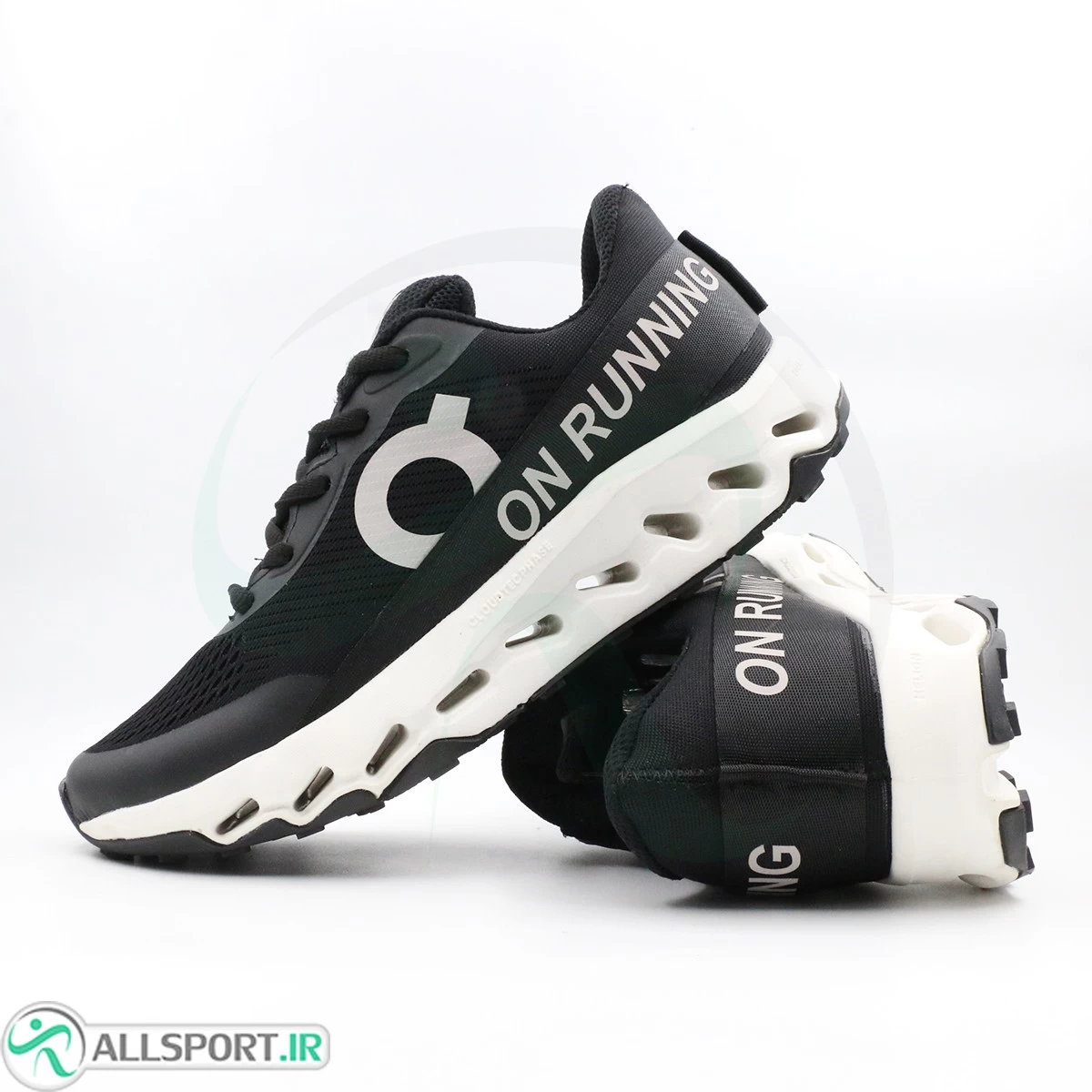 کتانی پیاده روی مشکی سفید QC