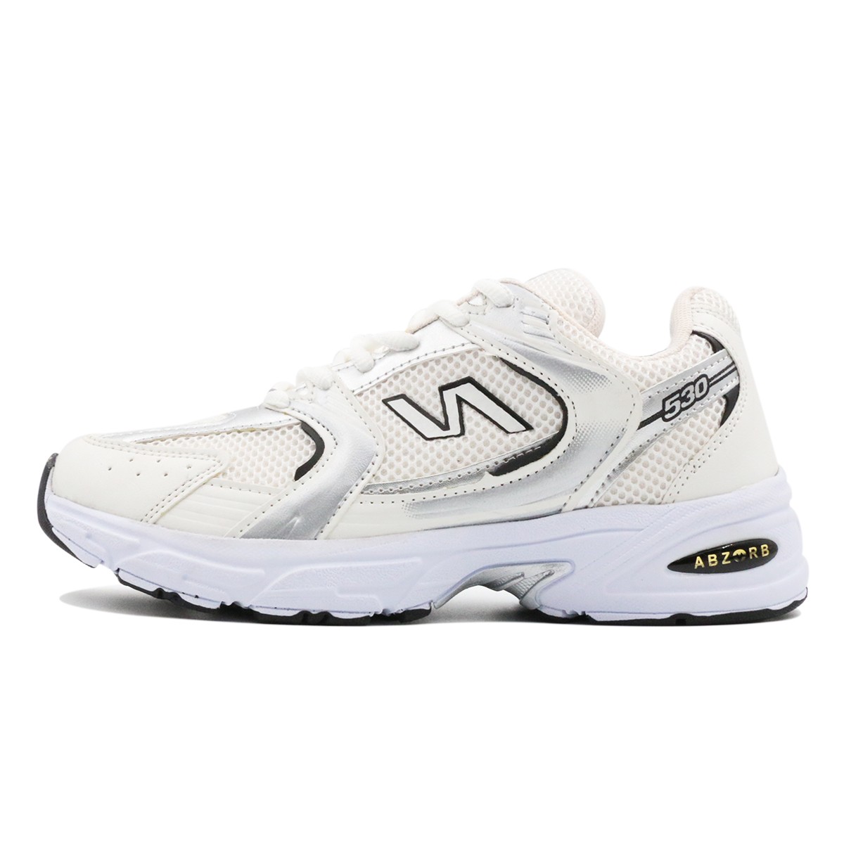 کتانی نیوبالانس سفید طوسی مشکی New Balance 530