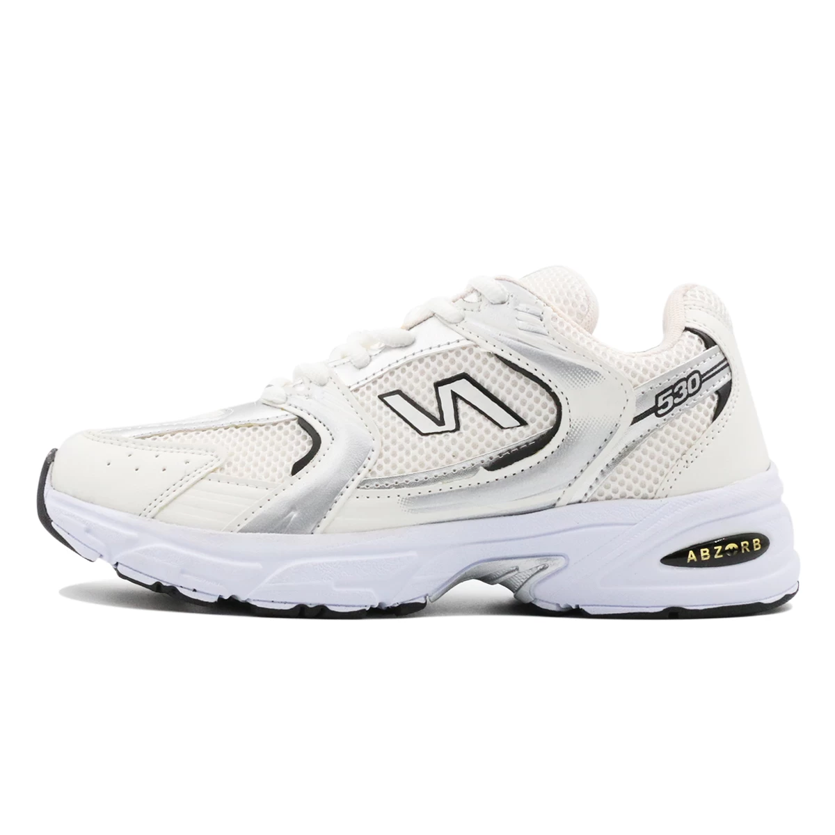 کتانی نیوبالانس سفید طوسی مشکی New Balance 530