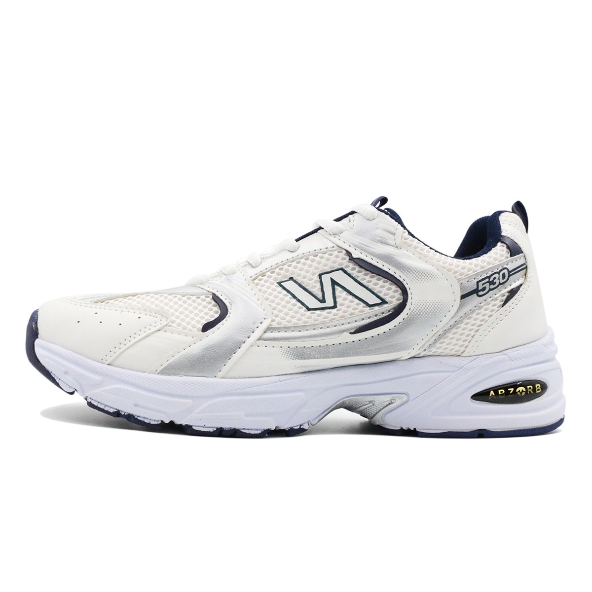 کتانی نیوبالانس سفید طوسی سرمه ای New Balance 530