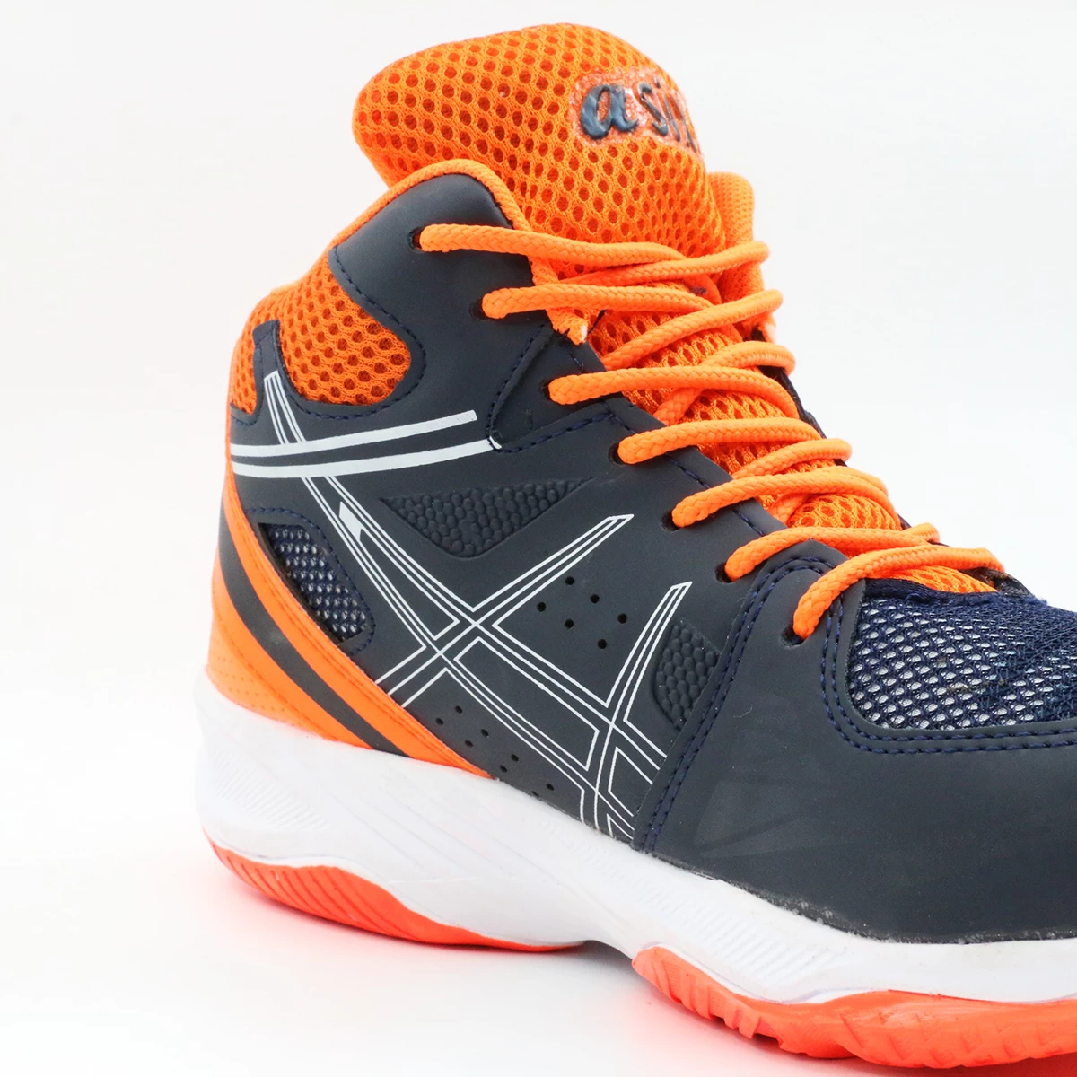 کتانی والیبال اسیکس نارنجی سرمه ای Asics Gel