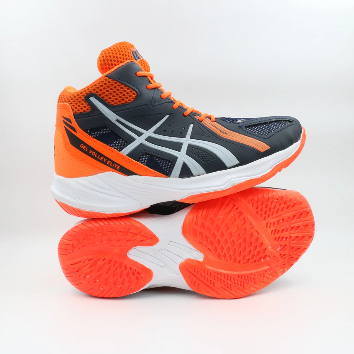 کتانی والیبال اسیکس نارنجی سرمه ای Asics Gel