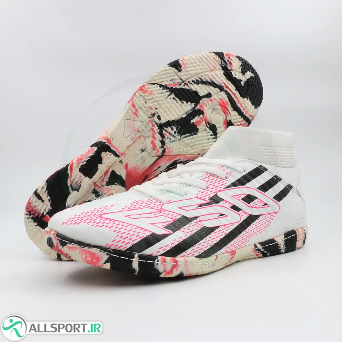 کفش فوتسال آدیداس سفید مشکی Adidas F50 Black