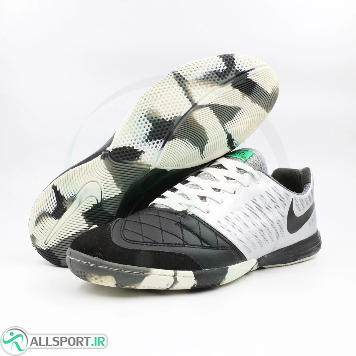 کفش فوتسال نایک لونار گتو سفید نقره ای Nike Lunar Gato White Silver