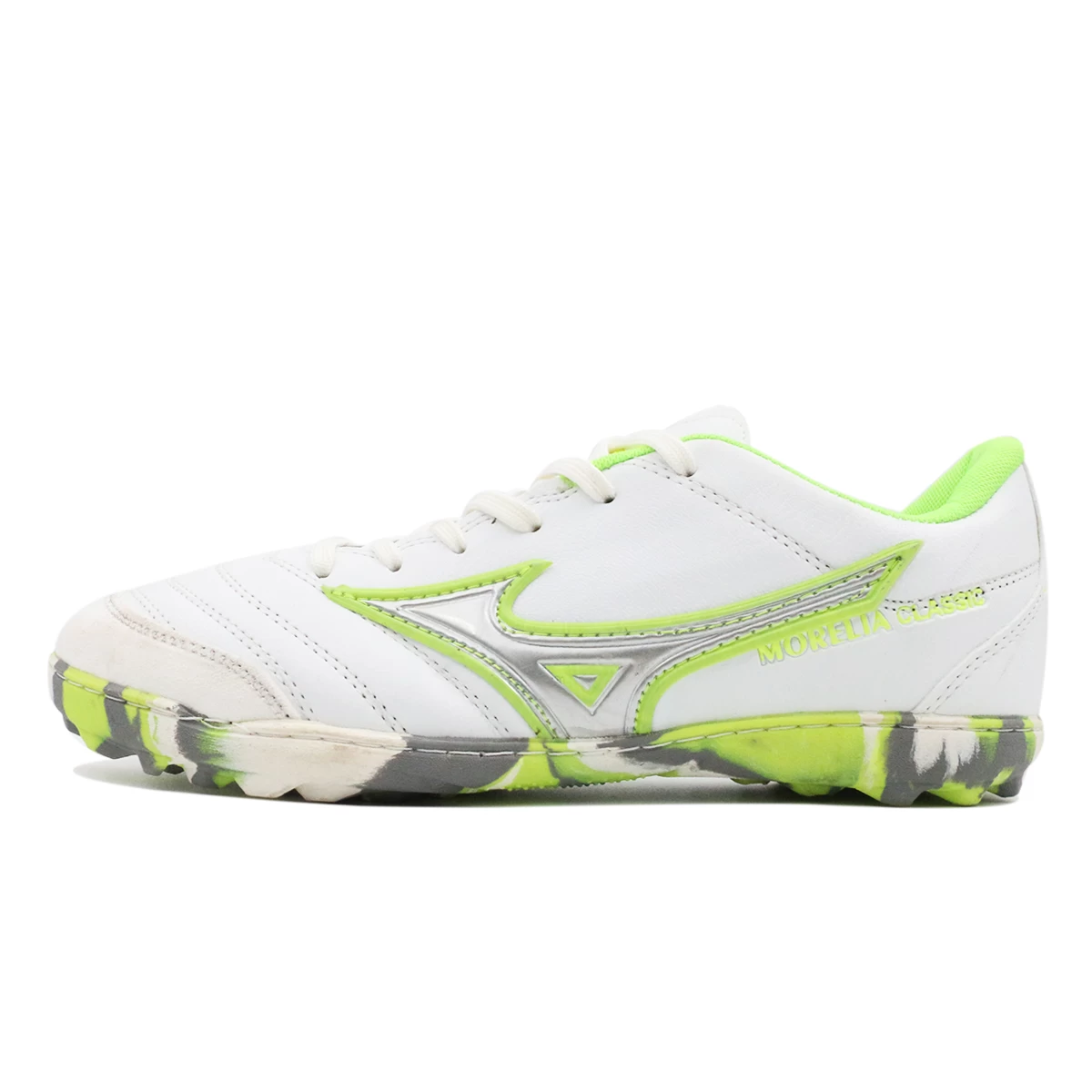 کفش چمن مصنوعی میزانو مورلیا سفید سبز Mizuno Morelia Indoor White