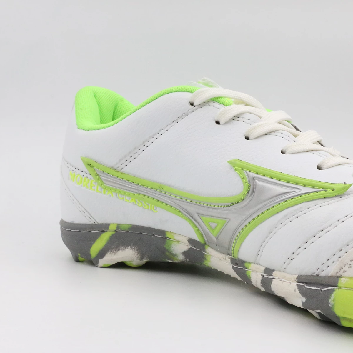 کفش چمن مصنوعی میزانو مورلیا سفید سبز Mizuno Morelia Indoor White