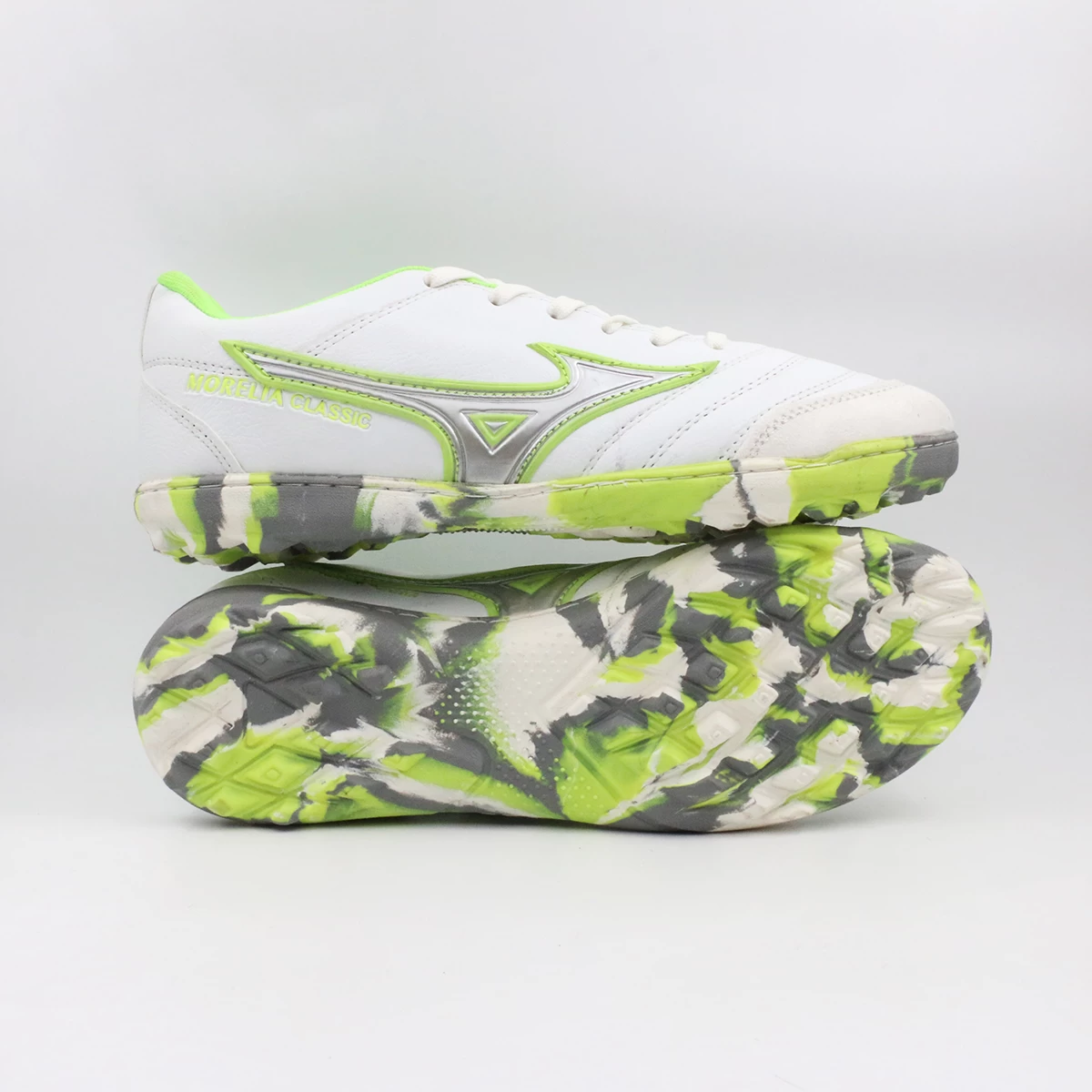 کفش چمن مصنوعی میزانو مورلیا سفید سبز Mizuno Morelia Indoor White