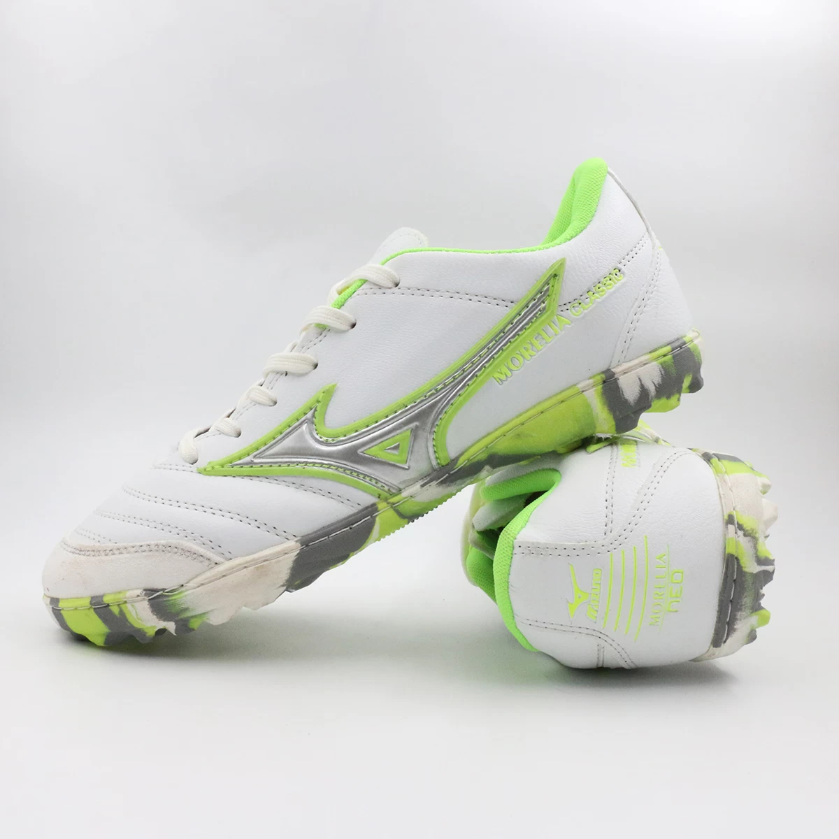 کفش چمن مصنوعی میزانو مورلیا سفید سبز Mizuno Morelia Indoor White