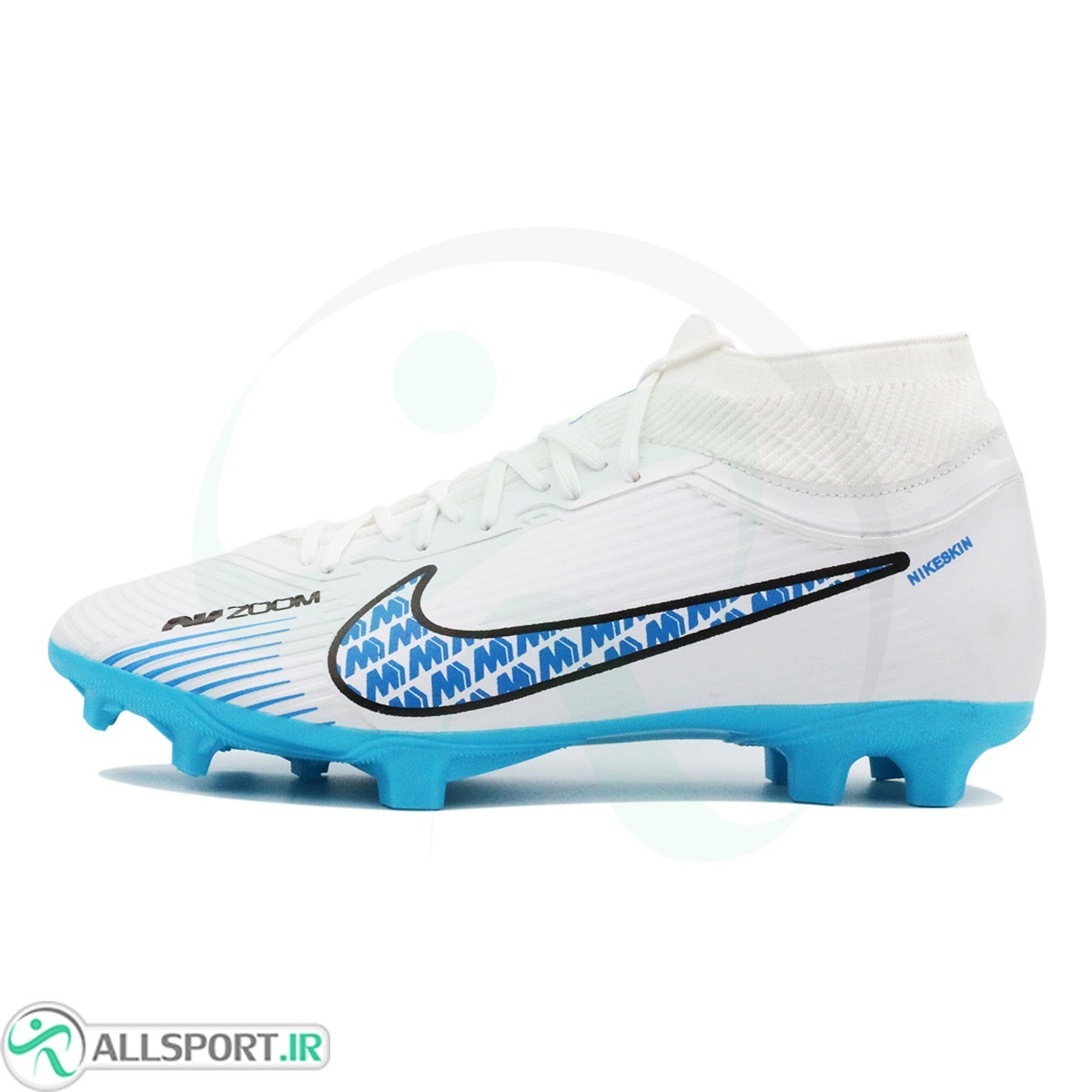 کفش فوتبال نایک ایر زوم مرکوریال  Nike Air Zoom Mercurial White Blue