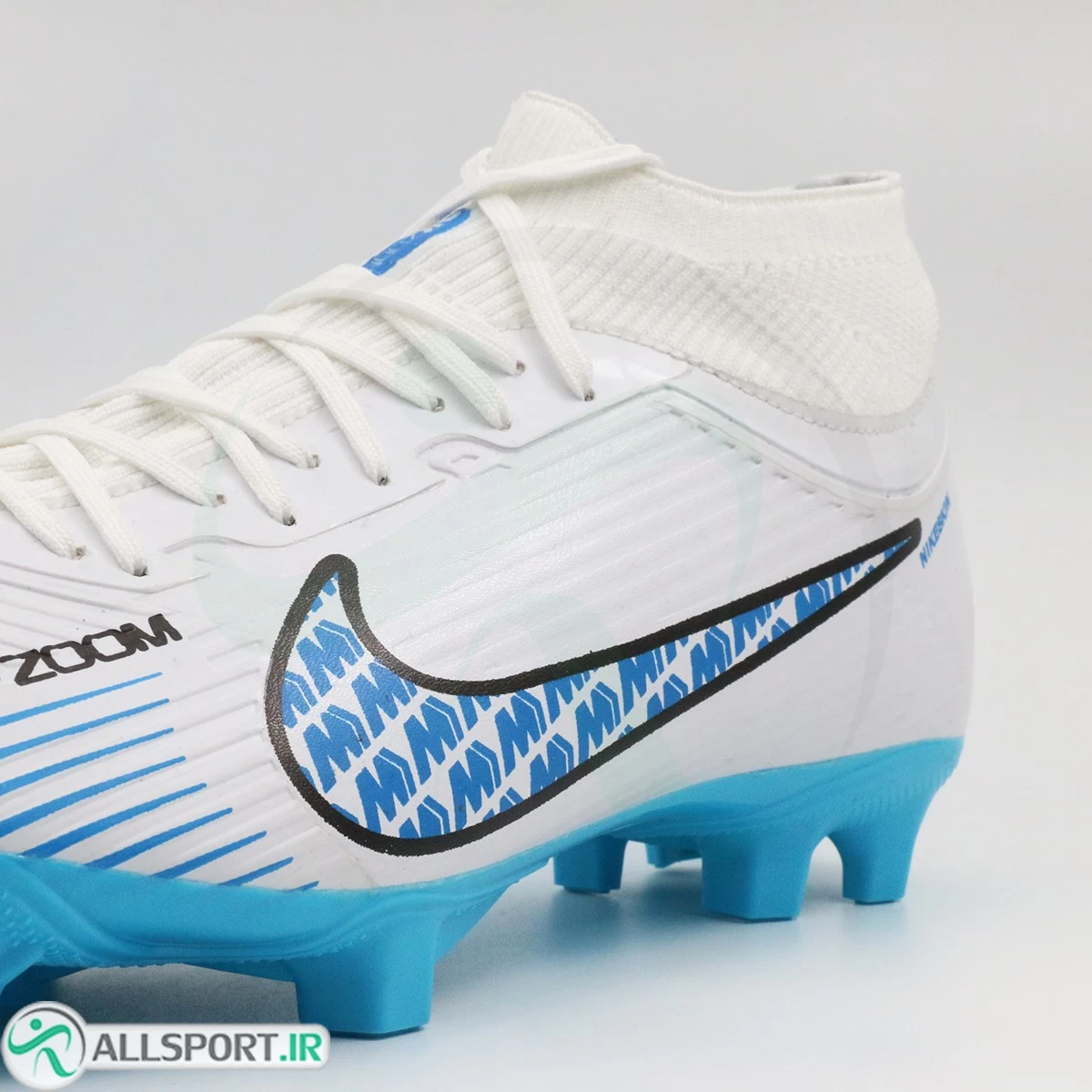 کفش فوتبال نایک ایر زوم مرکوریال  Nike Air Zoom Mercurial White Blue