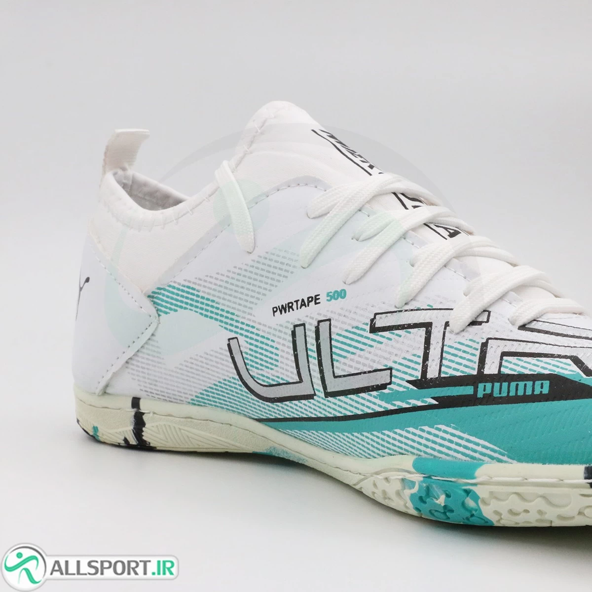 کفش فوتسال پوما اولترا سفید سبز Puma Ultra