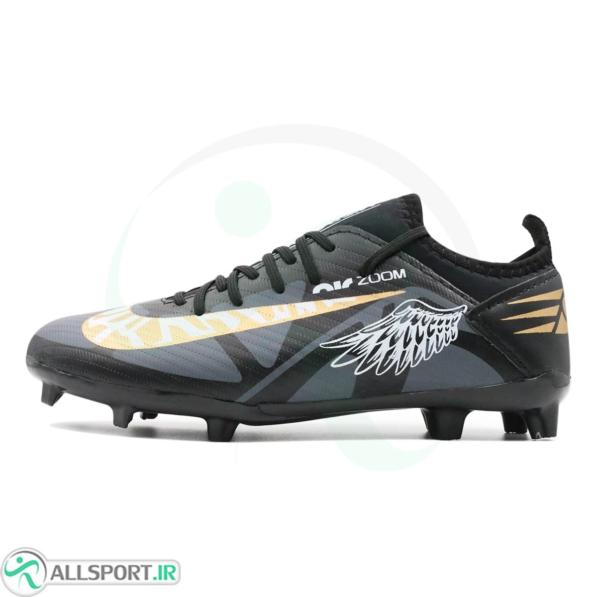 کفش فوتبال نایک ایرزوم مشکی طلایی Nike Air Zoom