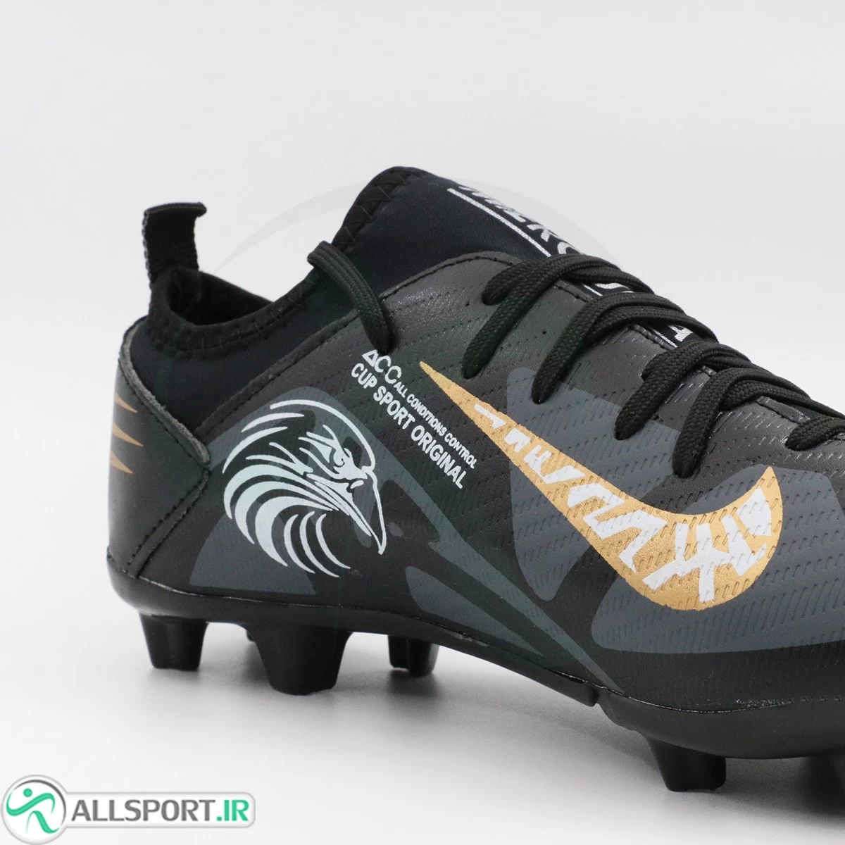 کفش فوتبال نایک ایرزوم مشکی طلایی Nike Air Zoom