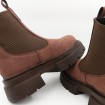 بوت قهوه ای مات miu miu
