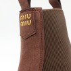 بوت قهوه ای مات miu miu