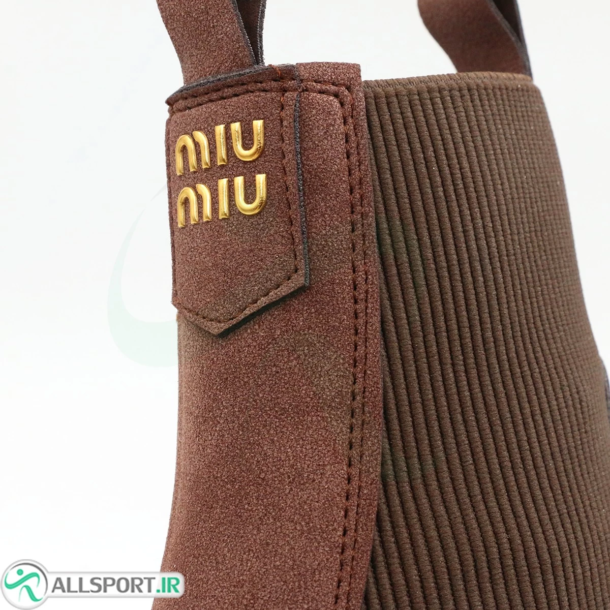 بوت قهوه ای مات miu miu