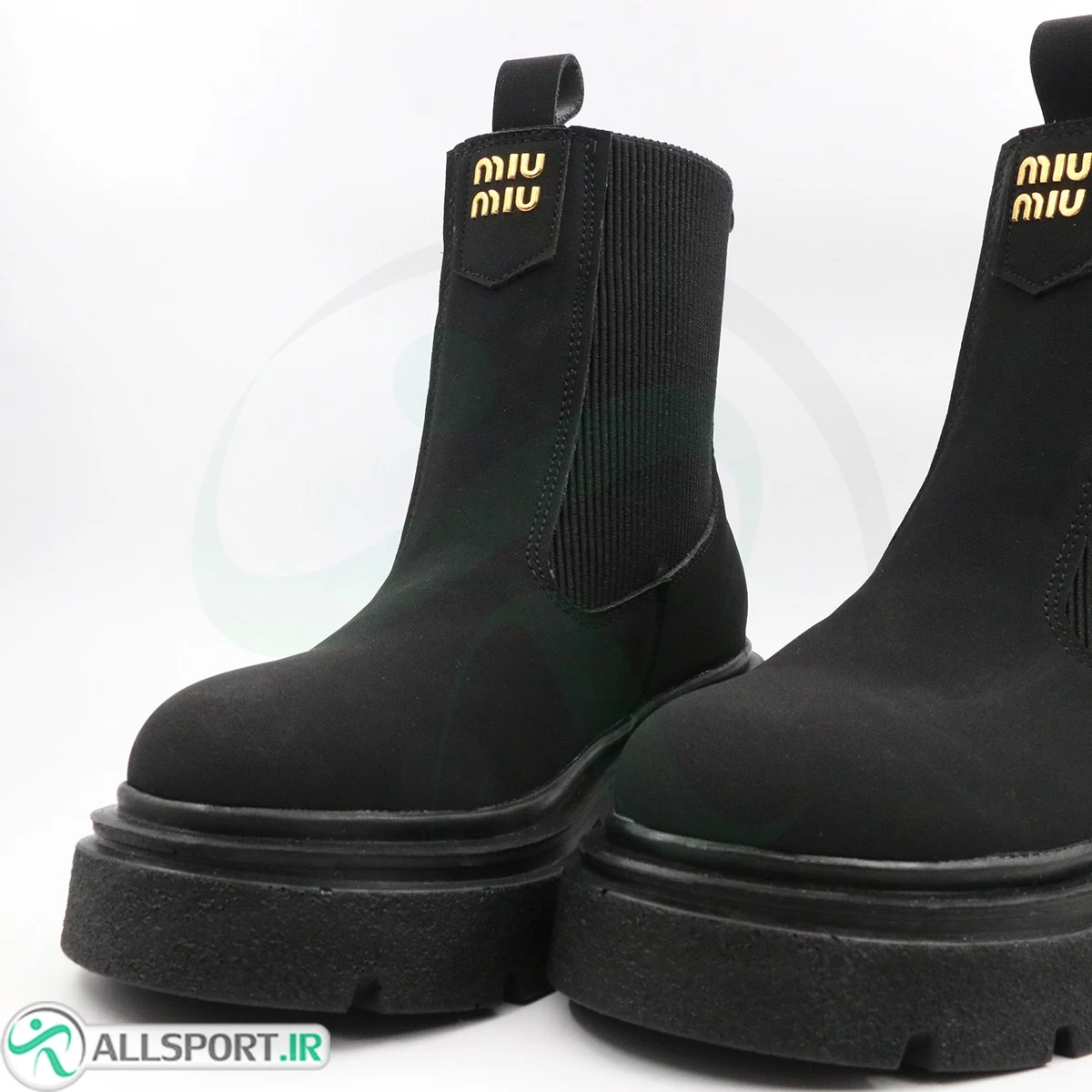 بوت مشکی مات miu miu