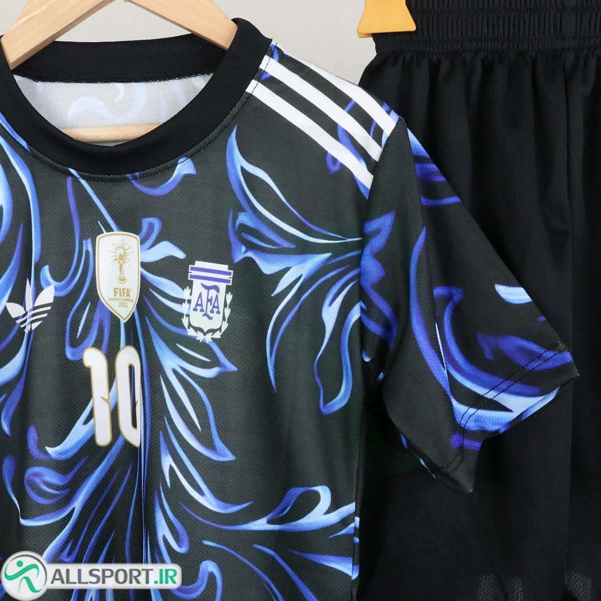 پیراهن شورت بچگانه ارژانتین با چاپ نام و شماره مسی Argentina 2025-26 Soccer