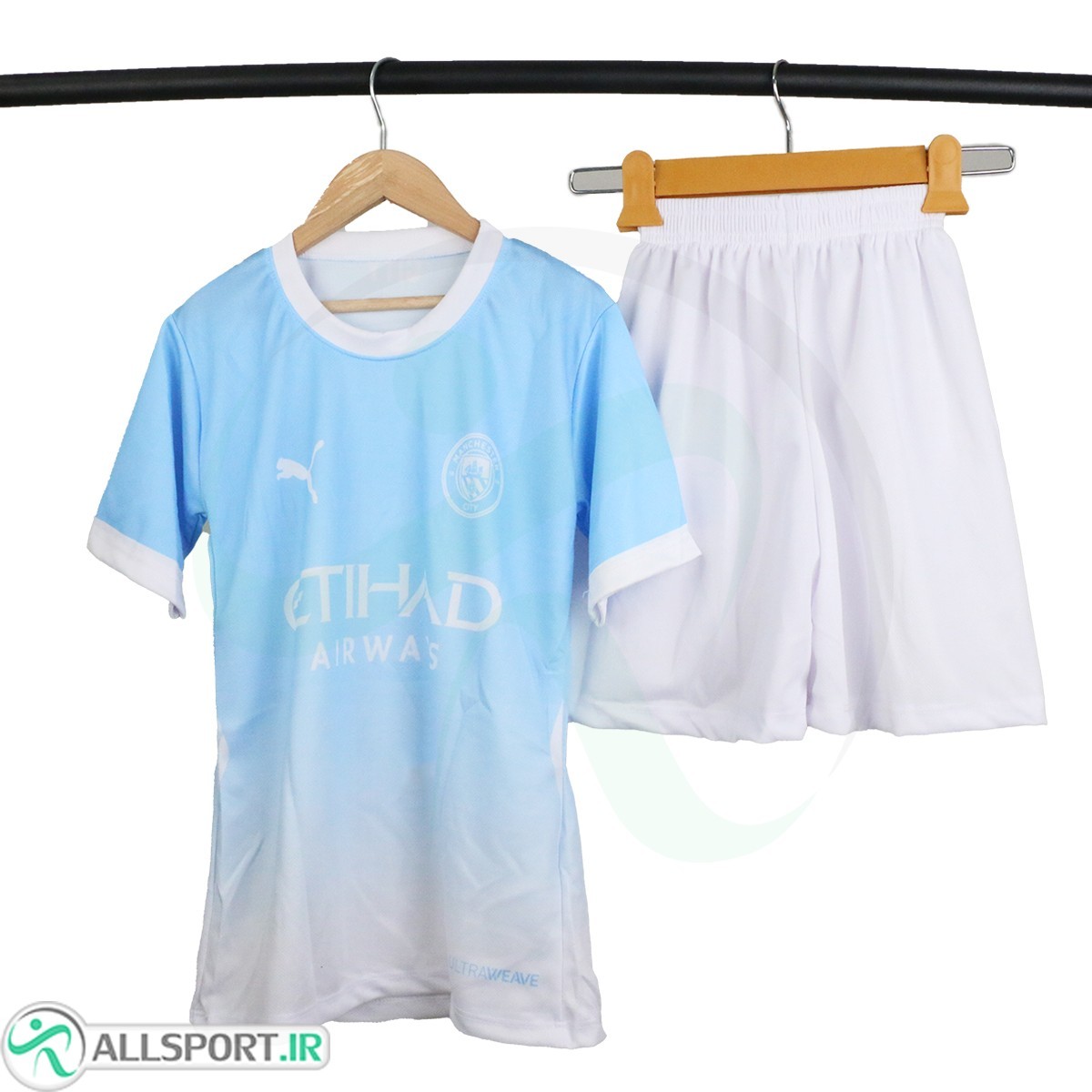 پیراهن و شورت بچگانه اول منچسترسیتی با نام هالند Manchester City Home 2025-26 Kit