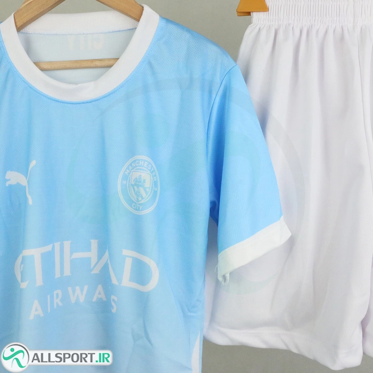 پیراهن و شورت بچگانه اول منچسترسیتی با نام هالند Manchester City Home 2025-26 Kit