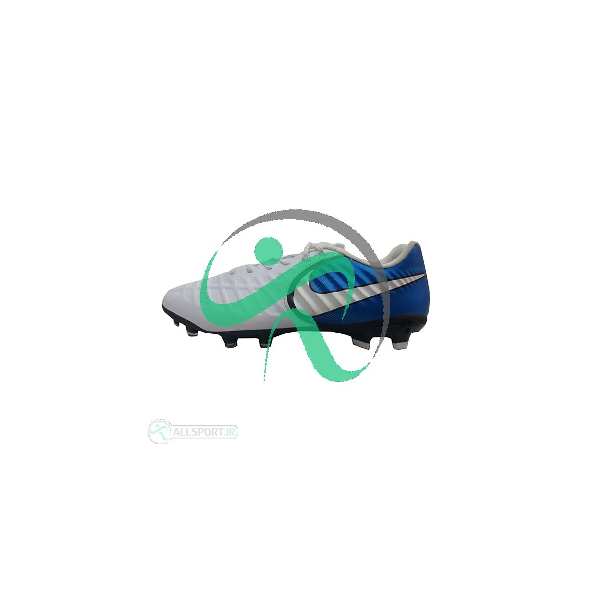 کفش فوتبال نایک تمپو طرح اصلی ابی سفید Nike Tiempo