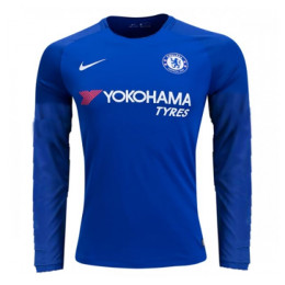 پیراهن اول چلسی آستین دار Chelsea 2017-18 Home Soccer Jersey Long Sleeve