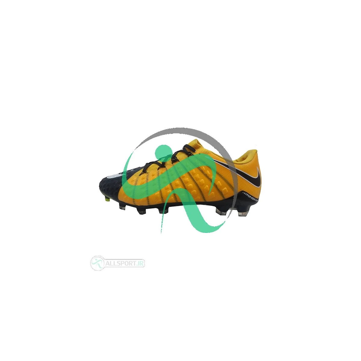 کفش فوتبال نایک هایپرونوم طرح اصلی زرد مشکی Nike Hypervenom