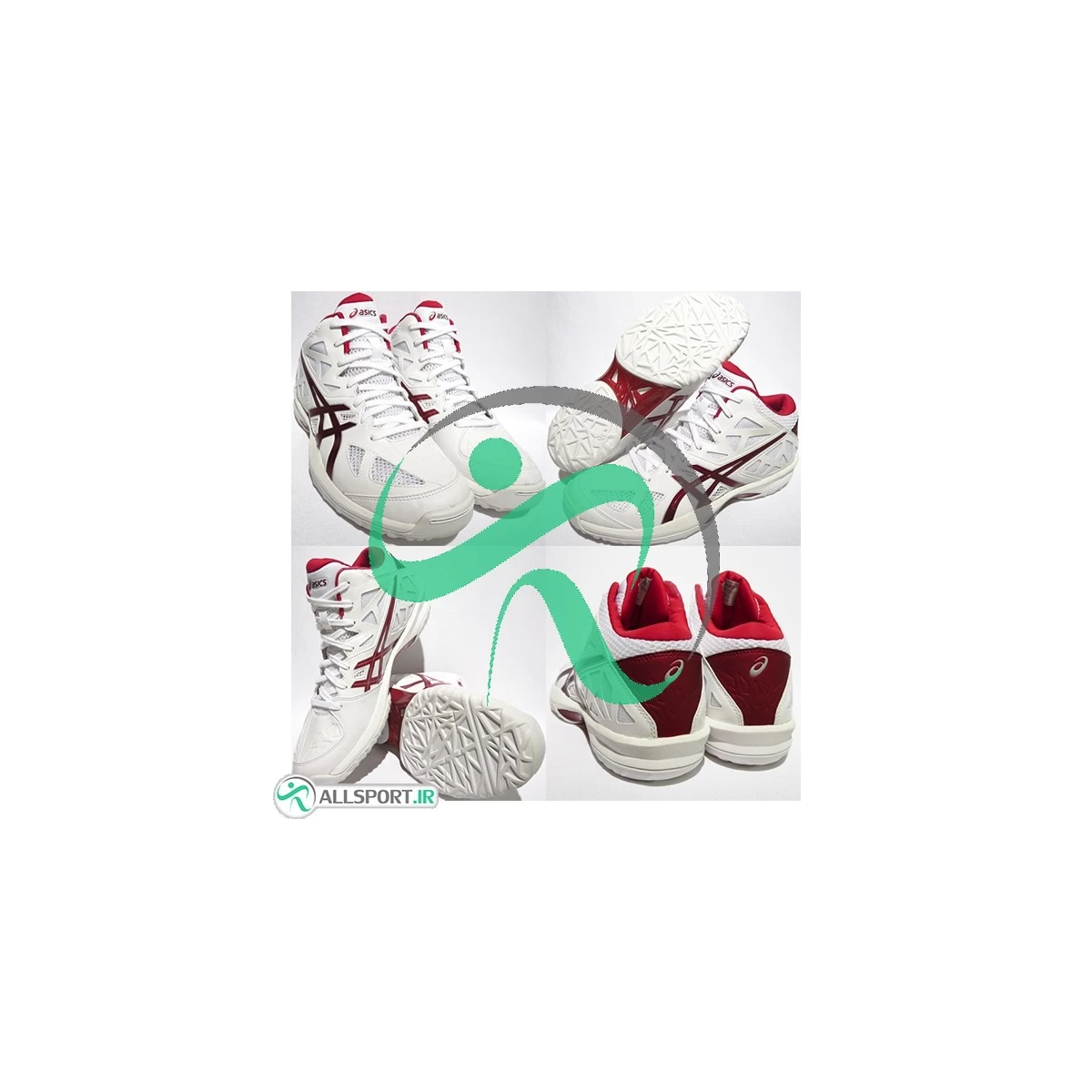 کفش والیبال مردانه اسیکس ژل هوپ Asics Gel Hoop White Red TBF321