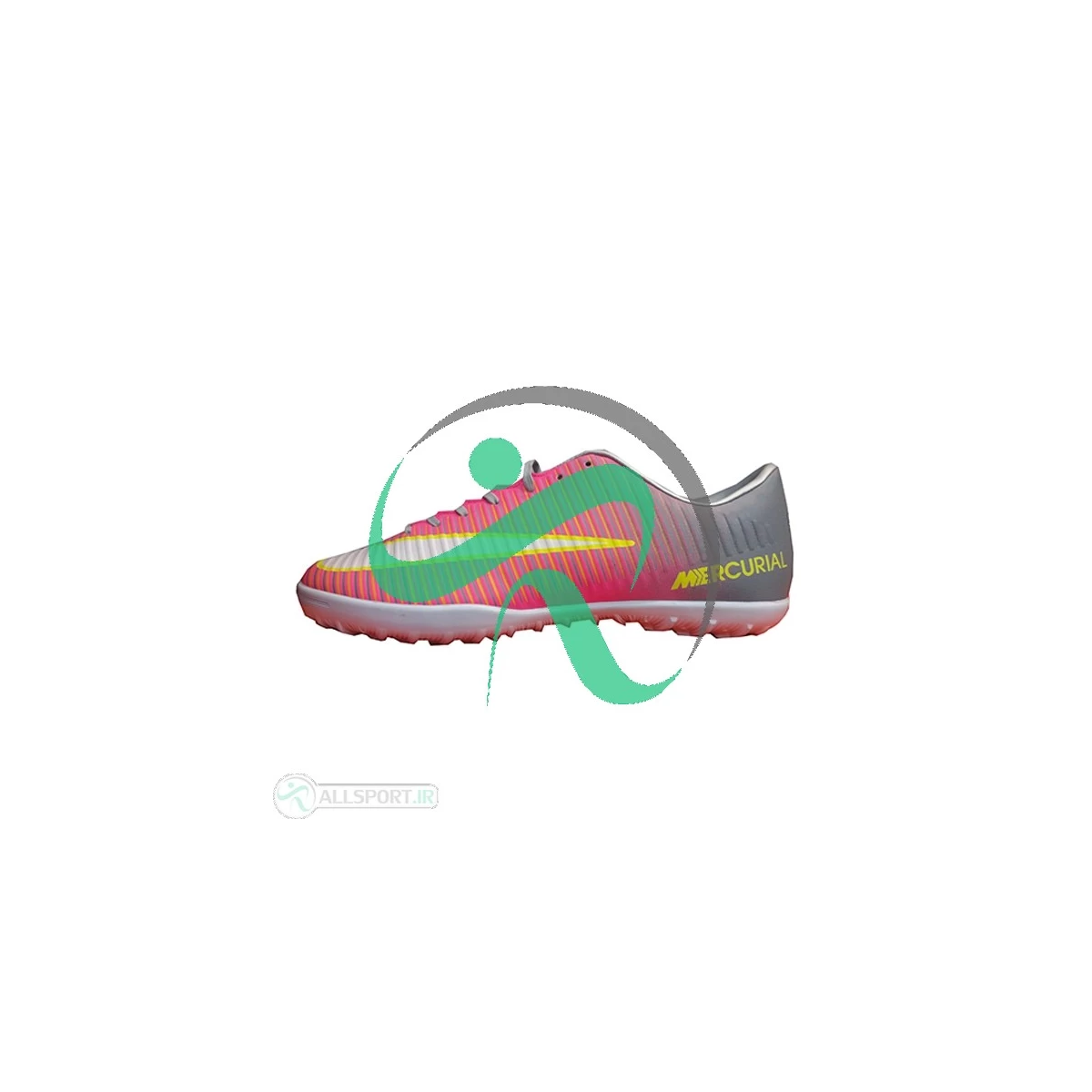 کفش فوتبال نایک مرکوریال  طرح اصلی صورتی طوسی Nike Mercurial