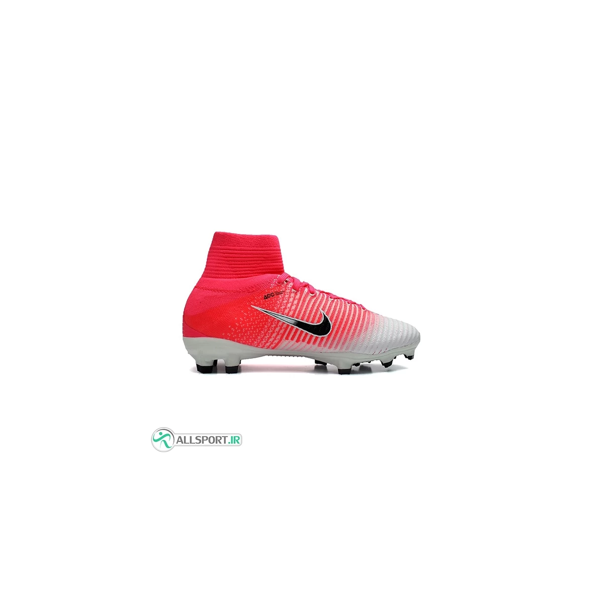 کفش فوتبال بچه گانه نایک مرکوریال طرح اصلی صورتی سفید Nike Mercurial