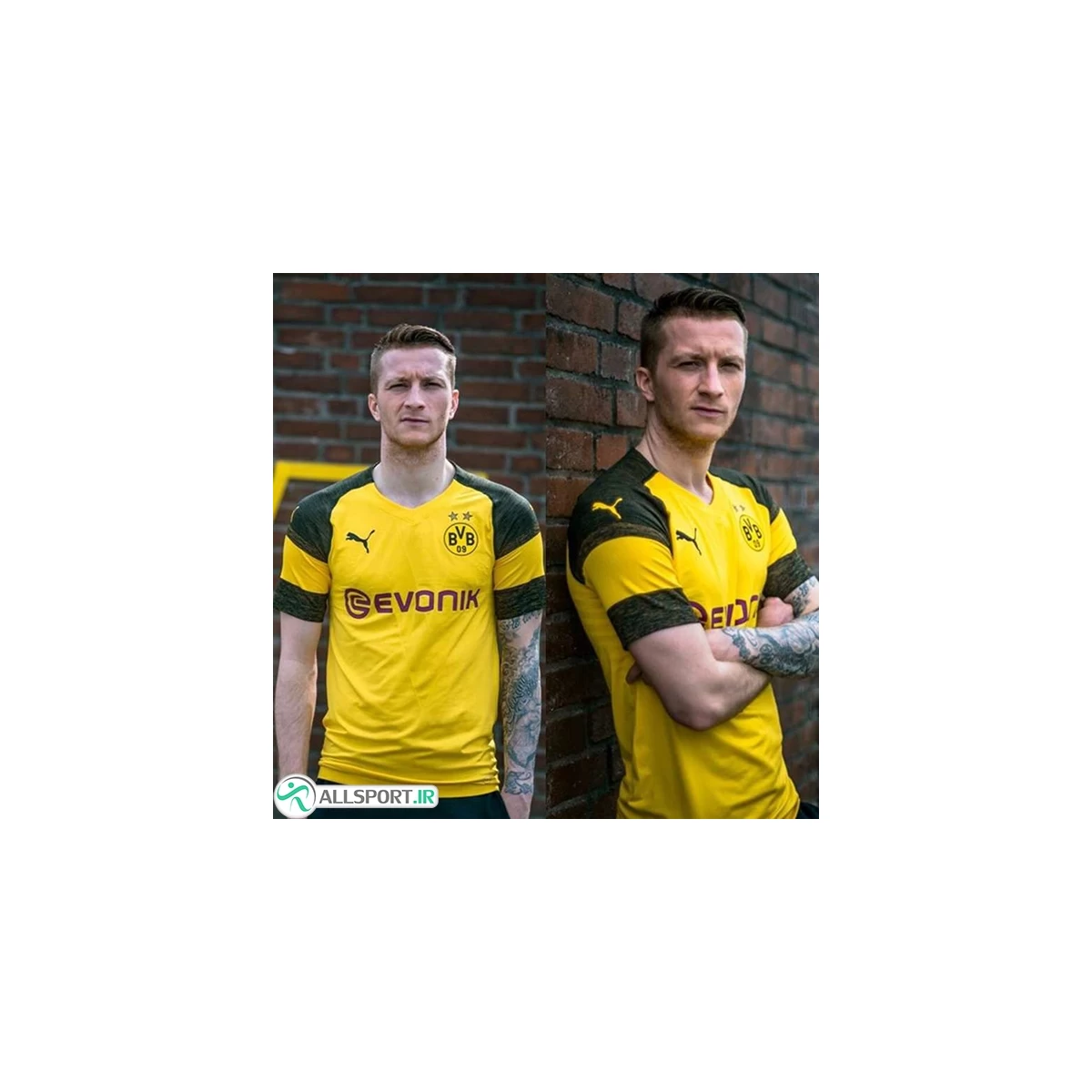 پیراهن اول دورتموند Borussia Dortmund 2018-19 Home Soccer Jersey