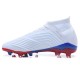 کفش فوتبال آدیداس پردیتور طرح اصلی سفید قرمز Adidas Predator Telstar 18.1 FG White Silver Red