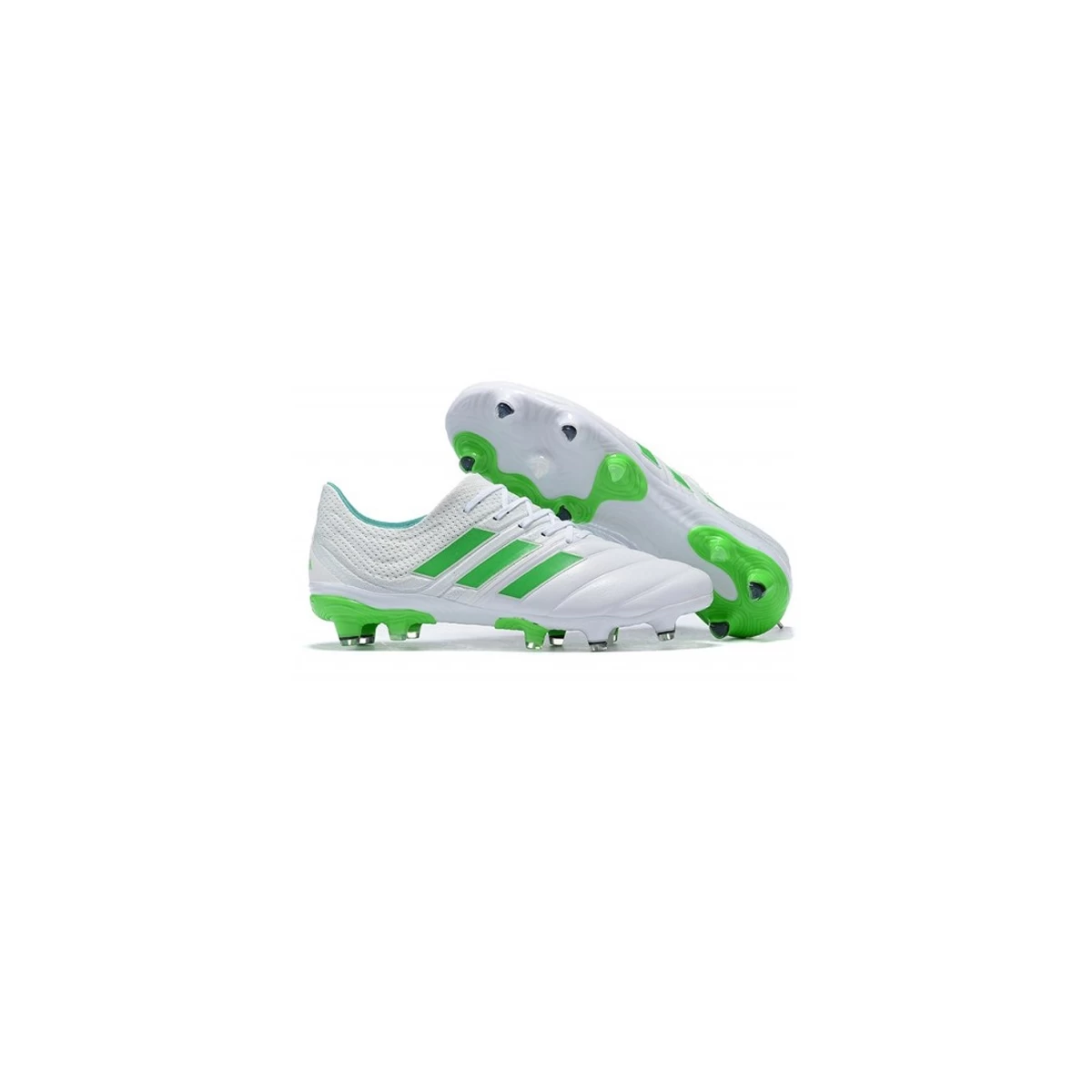 کفش فوتبال آدیداس کوپا طرح اصلی سفید سبز Adidas Copa 19.1 FG White Green