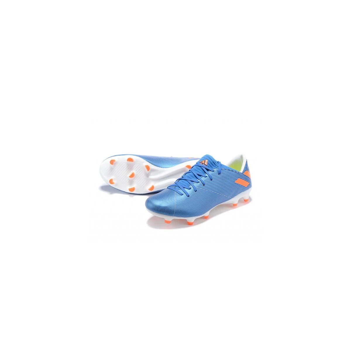 کفش فوتبال آدیداس نمزیز طرح اصلی ابی نارنجی Adidas Nemeziz 19.2 FG Blue Orange White