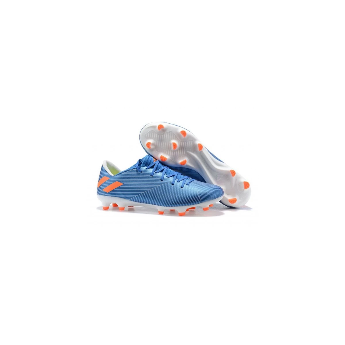 کفش فوتبال آدیداس نمزیز طرح اصلی ابی نارنجی Adidas Nemeziz 19.2 FG Blue Orange White